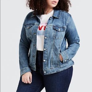 levi denim jacket womens plus size